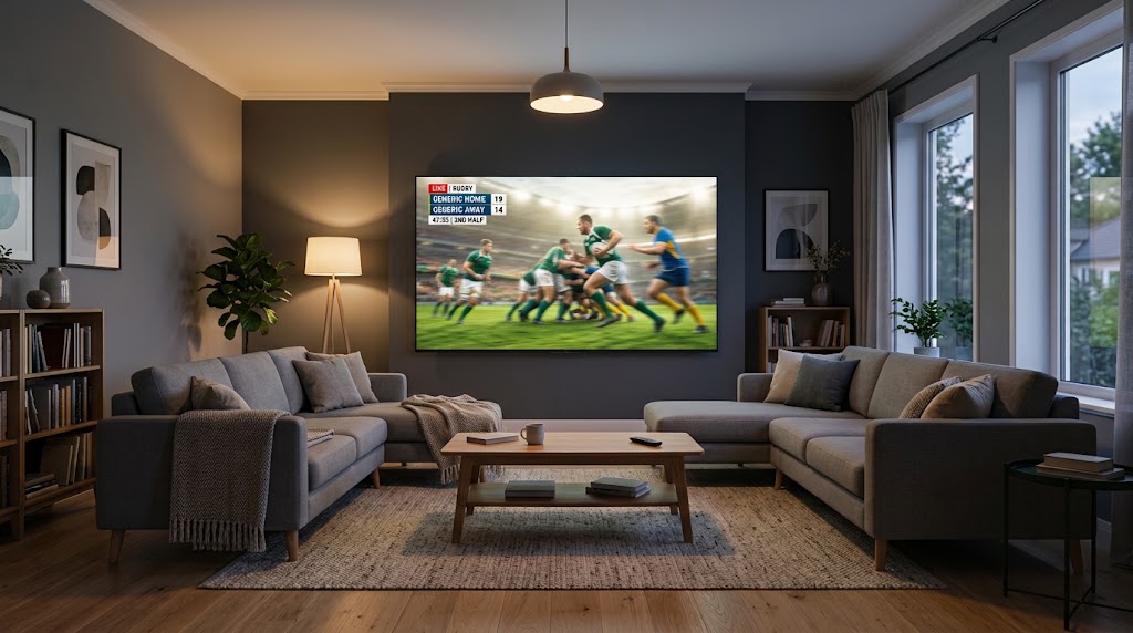 Live sports feed broadcasting on Smart TV